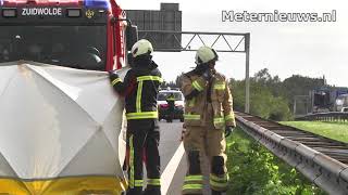 Motorrijder verongelukt op A28 bij Hoogeveen [upl. by Eatnohs]