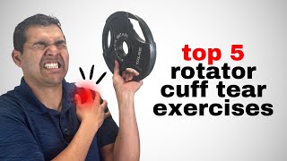 Top 5 Rotator Cuff Tear Exercises To Actually Help Heal And Avoid Surgery [upl. by Illil]