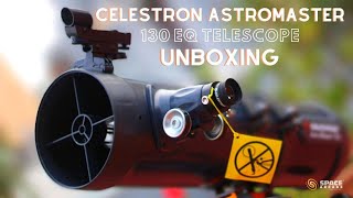 CELESTRON ASTROMASTER 130EQ REFLECTOR TELESCOPE  UNBOXING  SPACE ARCADE [upl. by Alister]