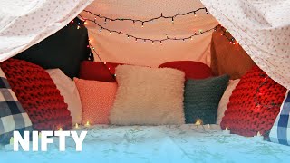 How To Make The Coziest Blanket Fort Ever [upl. by Horatia]