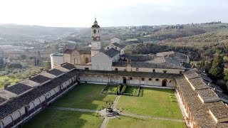 Florence Charterhouse drone Galluzzo Florence Tuscany Italy Europe [upl. by Aikal]