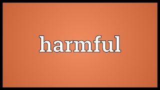 Harmful Meaning [upl. by Amitaf]