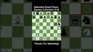 Selected Great Chess Games Collection  Adolf Anderssen  Lionel Kieseritzky 1851 chess shorts [upl. by Hinkle811]