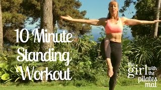 10 Minute Standing Pilates Workout and Stretch  No Equipment  Beginner Friendly [upl. by Hamo]