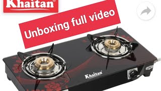 Khaitan 2B BPNano Red Digital Glass Manual Gas StoveMulticolor Unboxing full video [upl. by Nnek690]