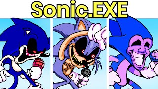 Friday Night Funkin VS SonicEXE Full Week All SecretsCutscenesEndings  FNF Creepypasta Mod [upl. by Yltnerb172]