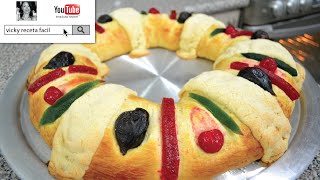 Cómo hacer ROSCA DE REYES  VickyRecetaFacil [upl. by Zacarias]