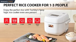 Toshiba Small 3Cup Uncooked Rice Cooker For Perfect Rice Every Time  Best Rice Cooker  RiceCooker [upl. by Balbinder]