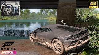 Rebuilding Lamborghini Huracan Performante 1185HP Forza Horizon 5 Stering Wheel Gameplay [upl. by Lemkul]