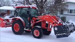 Snow Removal Kubota L6060  Déneigement avec Kubota L6060 [upl. by Relluf]