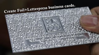 Create FoilLetterpress business cards 레터프레스먹박 가공으로 고급명함 만들기 [upl. by Grange313]