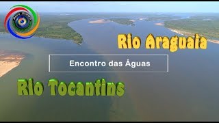 Exato encontro dos Rios Araguaia e Tocantins  Sobrevoo e imagens Fantásticas Drone [upl. by Marl]