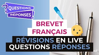 Brevet 2017  Révisions en Live de Français  Questions Réponses  digiSchool [upl. by Catherine]