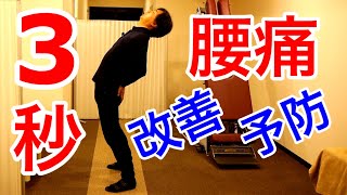 【プロが解説】腰痛３秒体操／腰痛の改善と予防に効果的！ [upl. by Hulton]