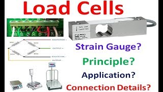 Load cell working principle and connections  Wheatstone Bridge  Type of Load cell and App [upl. by Marjorie442]