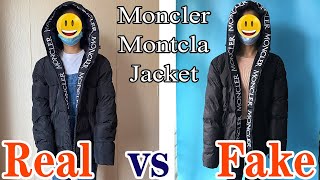 Real vs Fake Moncler Moncla Short Down Jacket Review [upl. by Arotak]