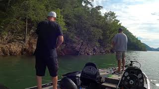 Watauga Lake Topwater Bass Fishing [upl. by Meagan]