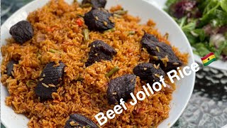 How to prepare the perfect beef and vegetables jollof rice [upl. by Derrick]