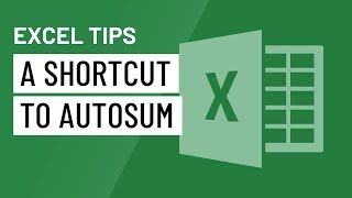 Excel Quick Tip A Shortcut to AutoSum [upl. by Laurette]