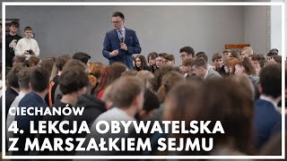 Ciechanów 4 Lekcja Obywatelska Marszałka Sejmu 23 lutego 2024 r [upl. by Elac]