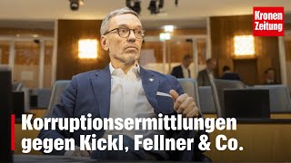 Korruptionsermittlungen gegen Kickl Fellner amp Co  kronetv NEWS [upl. by Okeim295]