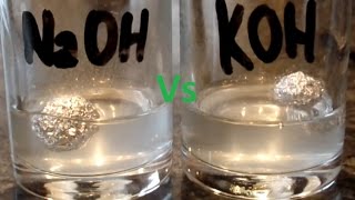 Sodium hydroxide Vs Potassium hydroxide reaction with Aluminum [upl. by Yblocaj]