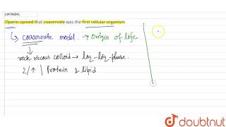 Oparin opined that coacervate was the first cellular organism [upl. by Oyam]