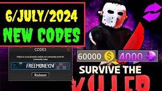 6 JULY NEW ALL WORKING CODES FOR SURVIVE THE KILLER IN JULY 2024 ROBLOX SURVIVE THE KILLER CODES [upl. by Aihsined199]