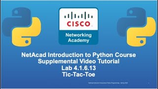 Cisco NetAcad Intro to Python Course  Supplemental Lab Tutorial amp Solution Set Lab 41613 Part I [upl. by Terrye]