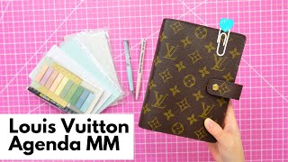 Louis Vuitton Agenda MM Planner Setup affordable inserts [upl. by Janek]