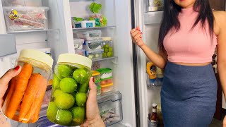 ෆ්‍රිජ් එකෙන් සල්ලි ඉතුරු කරමු 😮 Fridge organization ideas 😍 How To Store vegetables in Fridge [upl. by Nawak]