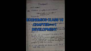 economics class 10 chapter 1 development notes [upl. by Klecka207]