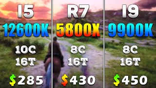 Core i5 12600K vs Ryzen 7 5800X vs Core i9 9900K  PC Gaming Benchmark Tested [upl. by Aved799]