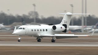 4K Gulfstream Aerospace G400 Royal Netherlands Air Force V11 arrival at Munich Airport MUC EDDM [upl. by Assennav756]