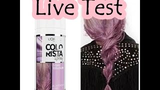 NEU Colorista Farbspray Live Test Lavender Hair [upl. by Ahsienel145]