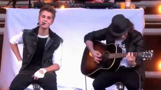 Justin Bieber  Never Let you Go Acoustic in norway [upl. by Cadel]