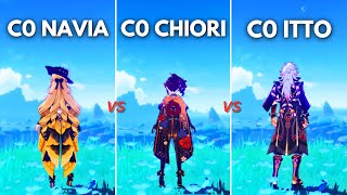 Who is the BEST GEO DPS Chiori vs Navia vs Itto   Genshin Impact [upl. by Mettah]