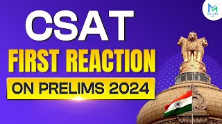 CSAT First Reaction on Prelims 2024  Paper II  Maluka Ias UPSC [upl. by Delila626]