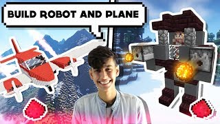 MINECRAFT ME Kaise Banaye ROBOT 🤖 AND AIRPLANE ✈️BUILD  FUNNY ANDROID HINDI GAMEPLAY MINECRAFT [upl. by Ajna21]