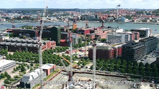 2019 Gothenburg Karlatornet Terex Tower Cranes CTL430 CTL272 [upl. by Margy690]