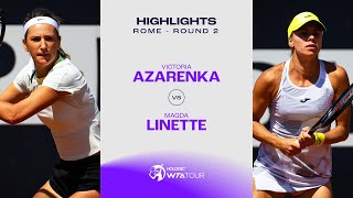 Victoria Azarenka vs Magda Linette  2024 Rome Round 2  WTA Match Highlights [upl. by Francis]