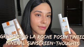 GRWM using La Roche Posay Anthelios tinted mineral sunscreen spf 50  GRWM [upl. by Vincelette]