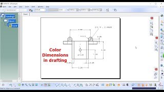 49Catia V56R2017  Setting Color Dimensions in Drafting [upl. by Roxanna]