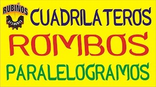 Rombos  Ejercicios y Problemas Resueltos de Geometría RubiñosCuadriláterosParalelogramos [upl. by Copp712]