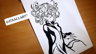 Drawing  tatsumaki one punch man full body speed drawing  tatsumaki one punch man full body [upl. by Tekla]