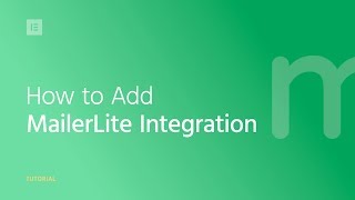 How to Integrate MailerLite amp Elementor [upl. by Oiretule32]