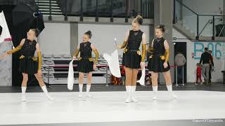 Mażoretki Big Bang  Gostyń  mini formation flag junior  majorettes  Będzin 2022 [upl. by Aigneis]