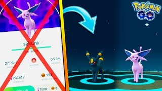 HOW TO GET UMBREON amp ESPEON AFTER THE NAME TRICK IN POKEMON GO [upl. by Orin]