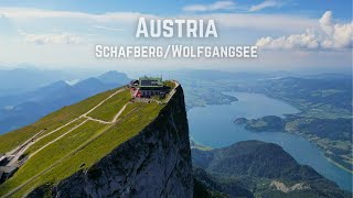 Lake Wolfgangsee and Schafberg Mountain  Austria  4k Drone Video [upl. by Joeann]