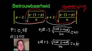 Steekproevenverdelingen en betrouwbaarheidsinterval havo wiskunde A [upl. by Kevin]